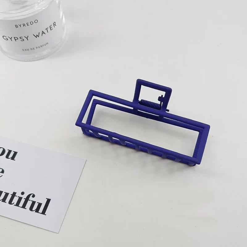 GoldHollow Geometric Hair Clips Metal Hair Claw Cross Hairclip Headband Hairpin Sliver Hair Crab Women Fashion Hair