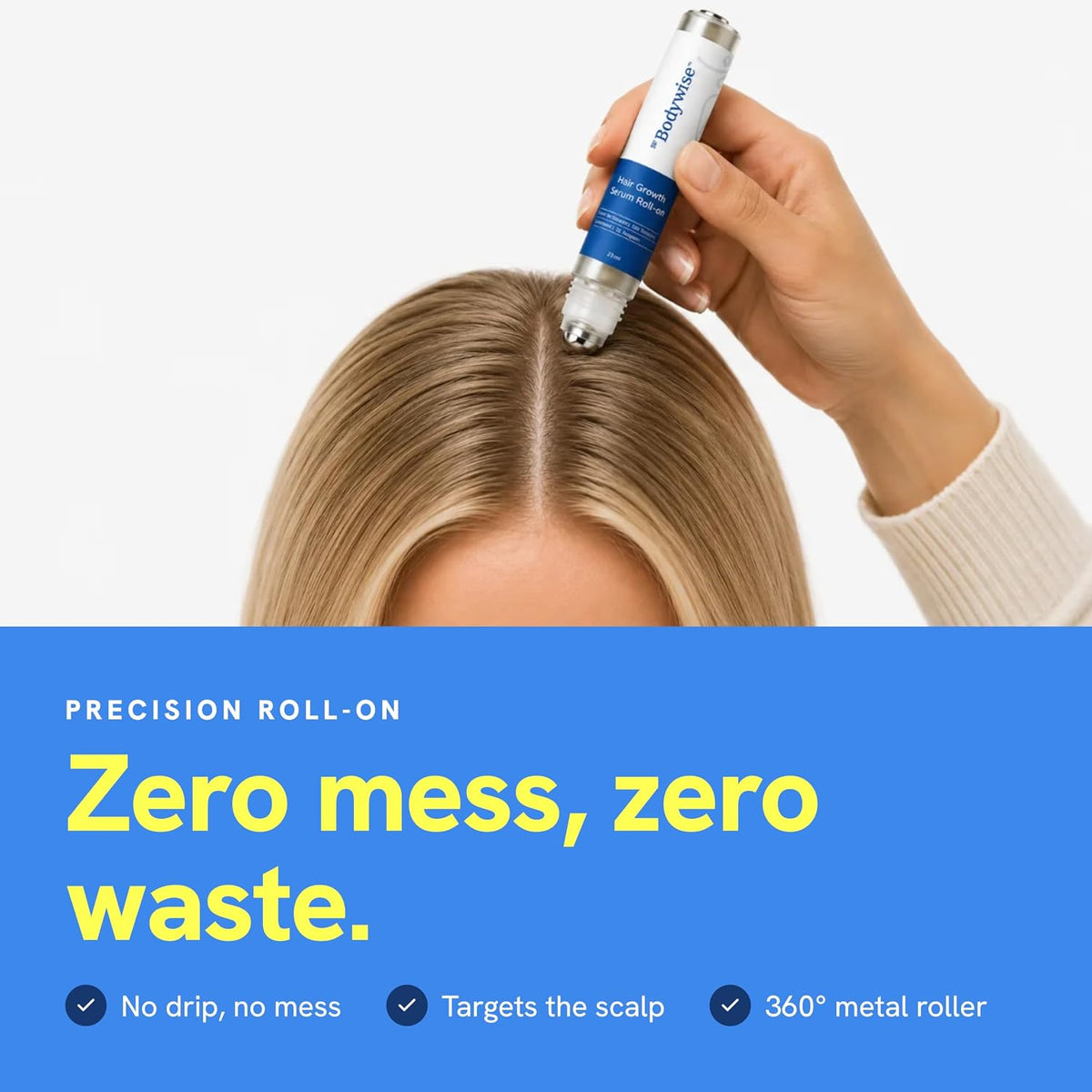 Hair Growth Serum Roll on - 5% Saw Palmetto, 3% Rosemary Oil for Hair Growth, 3% Fenugreek,1% Caffeine Herbasome | Serum for Hair Loss & Hair Regrowth for Men & Women 25Ml/0.84 Fl Oz