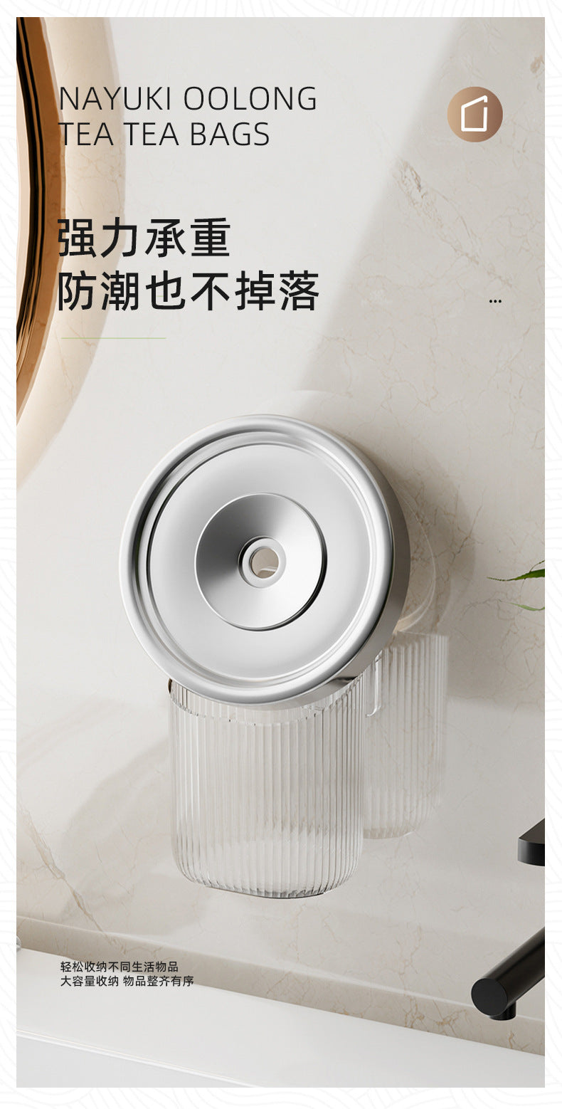 Toilet Shelf Wall-mounted Toilet Washstand Wall-mounted Toilet Cosmetics Hole-free Storage Box Toothbrush