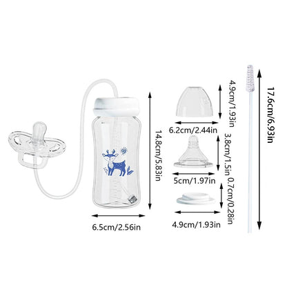Amazon's Popular Creative Baby Bottle Hands-Free Feeding Device Wide-Mouth Pp Baby Bottle 300ml