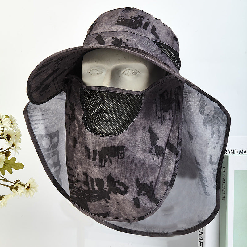 Sun Protection Hat for Men, New Style Cycling Sun Hat, Outdoor Face-Covering Fisherman Hat, Summer Breathable Hat for Men, Cross-Border Wholesale