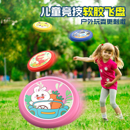 Wholesale Cartoon Children Soft Frisbee Kindergarten Professional Hand Throw Frisbee Toy Pet UFO Outdoor Sports