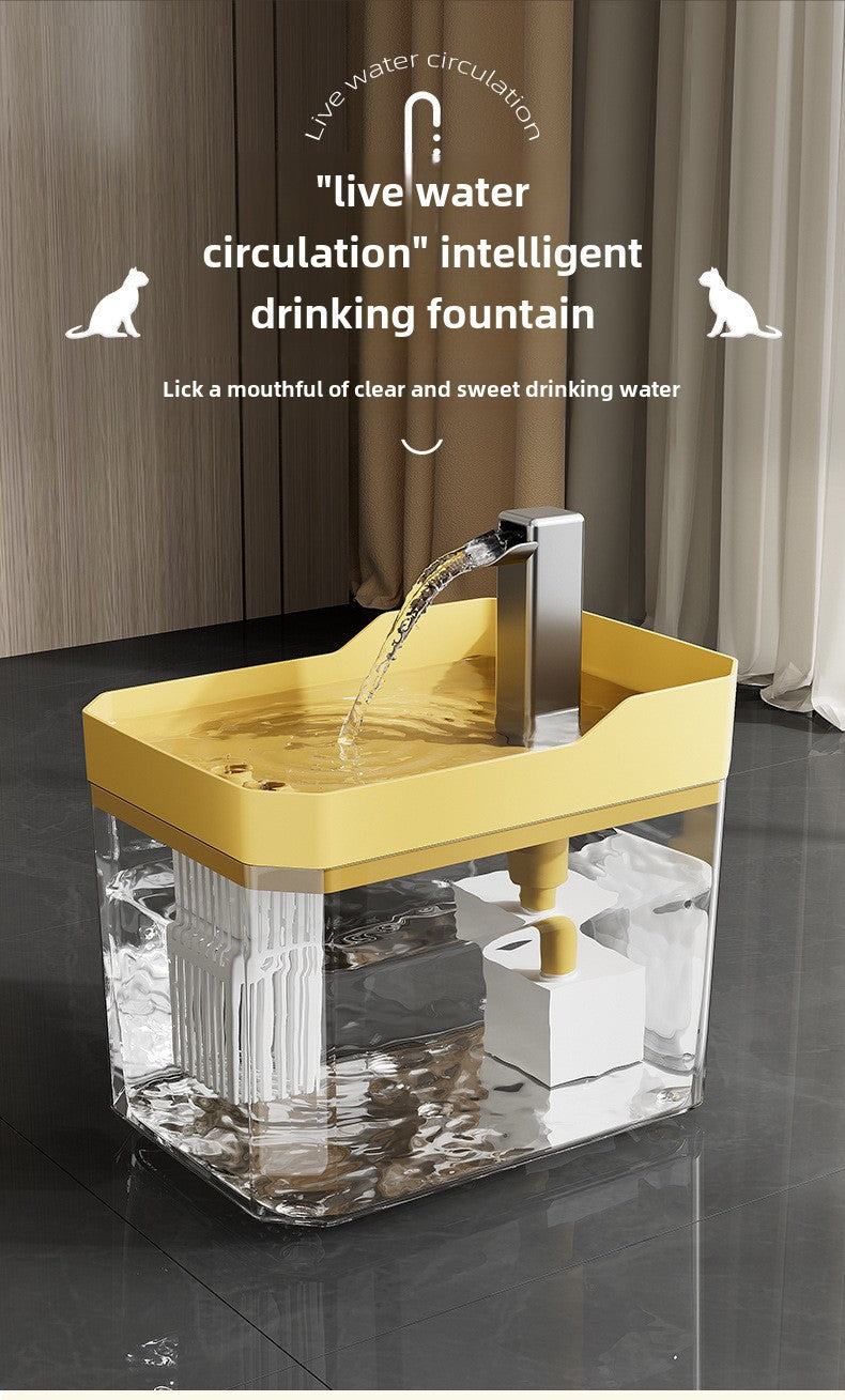 Pet Water Dispenser, Cat Flowing Water Dispenser, Silent Large-Capacity Dog Circulating Automatic Plastic Water Feeder Wholesale
