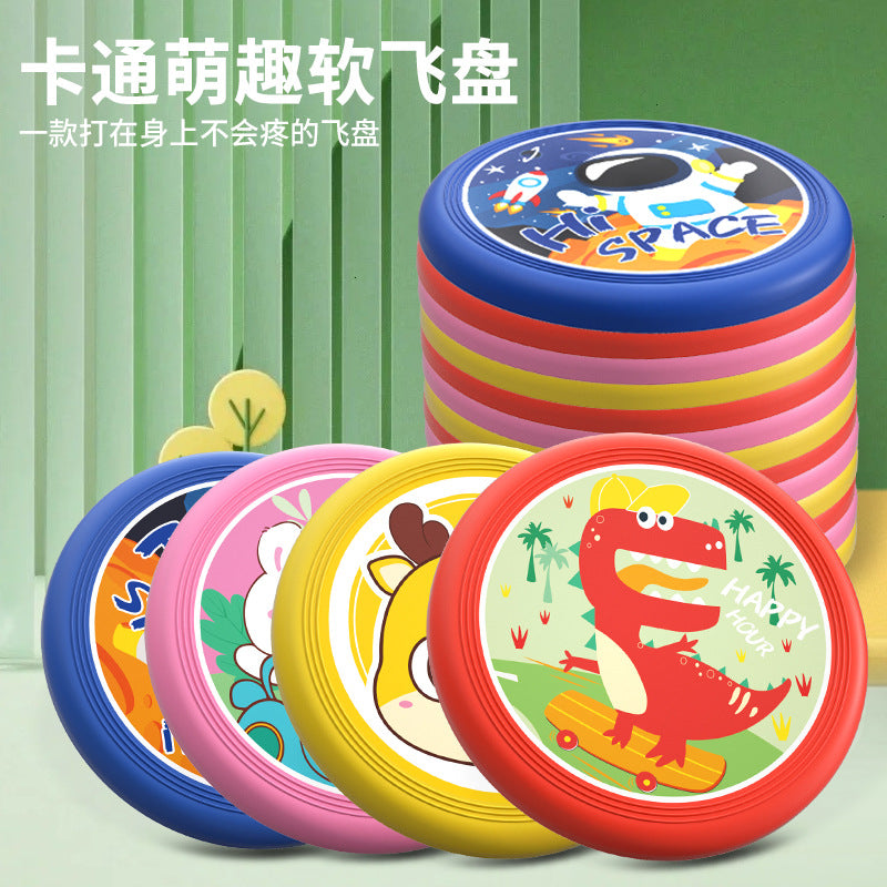 Wholesale Cartoon Children Soft Frisbee Kindergarten Professional Hand Throw Frisbee Toy Pet UFO Outdoor Sports