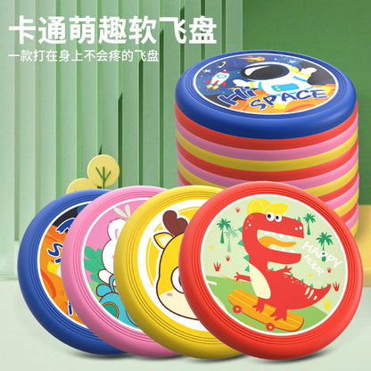 Wholesale Cartoon Children Soft Frisbee Kindergarten Professional Hand Throw Frisbee Toy Pet UFO Outdoor Sports