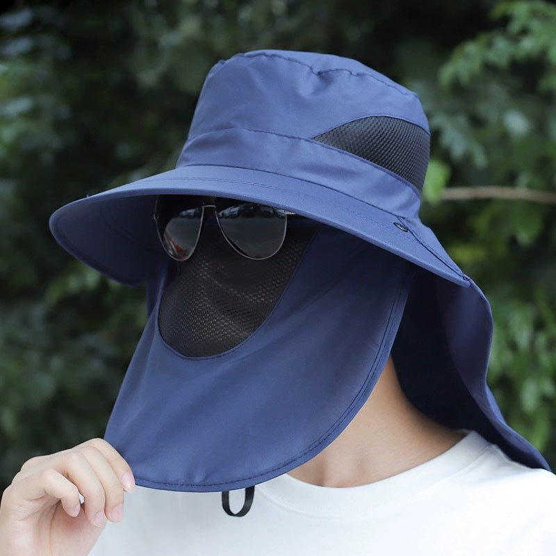 Sun Protection Hat for Men, New Style Cycling Sun Hat, Outdoor Face-Covering Fisherman Hat, Summer Breathable Hat for Men, Cross-Border Wholesale