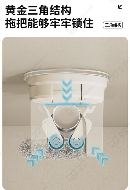 Suction Cup Mop Holder, No-Drill Wall-Mounted Broom and Mop Clip Hook Holder, Bathroom Wall Storage Solution