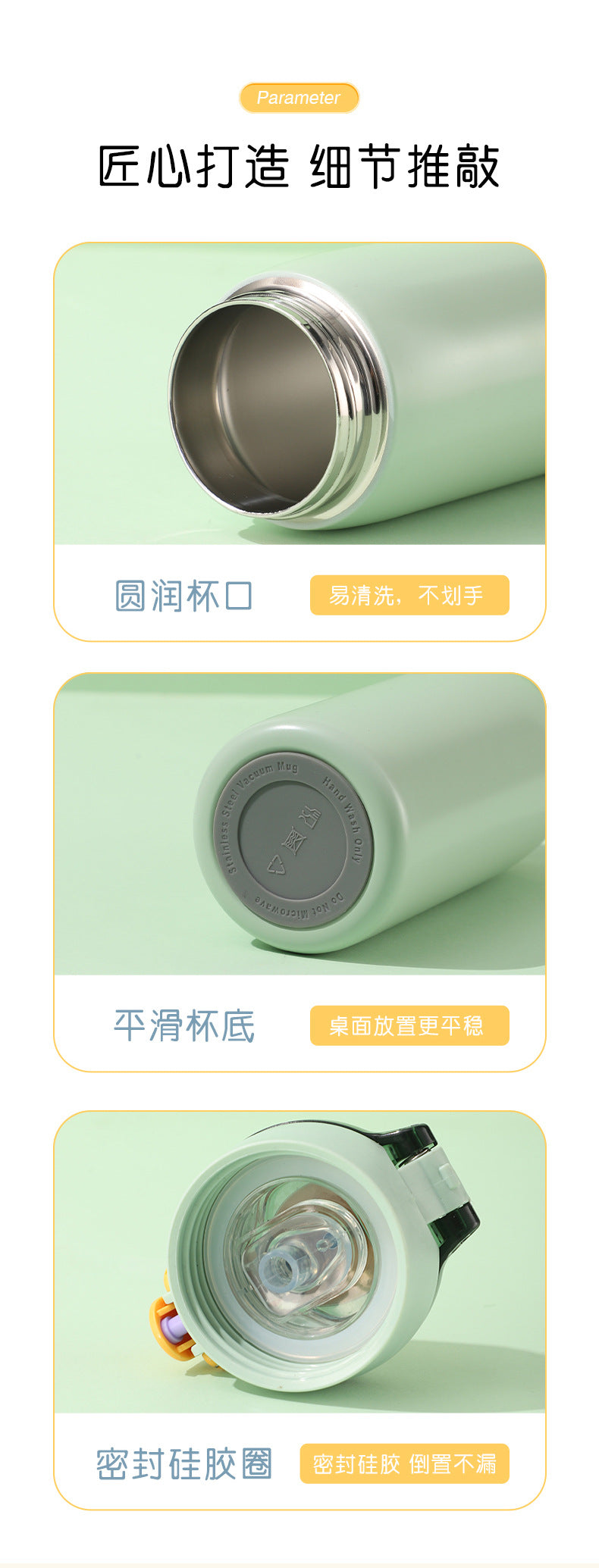 Insulated Cup for Women, High Appearance Value, Wholesale 304 Stainless Steel Portable Insulated Cup, Children's Pop-Top Insulated Water Cup with Straw