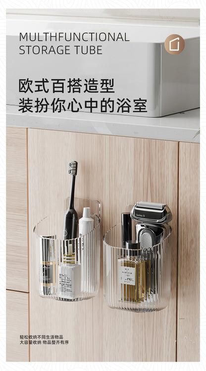 Toilet Shelf Wall-mounted Toilet Washstand Wall-mounted Toilet Cosmetics Hole-free Storage Box Toothbrush