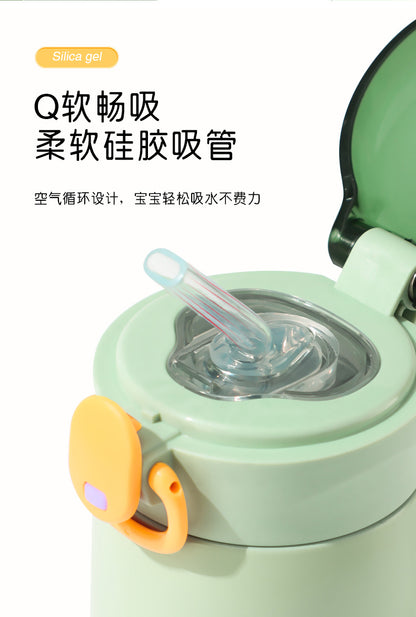 Insulated Cup for Women, High Appearance Value, Wholesale 304 Stainless Steel Portable Insulated Cup, Children's Pop-Top Insulated Water Cup with Straw