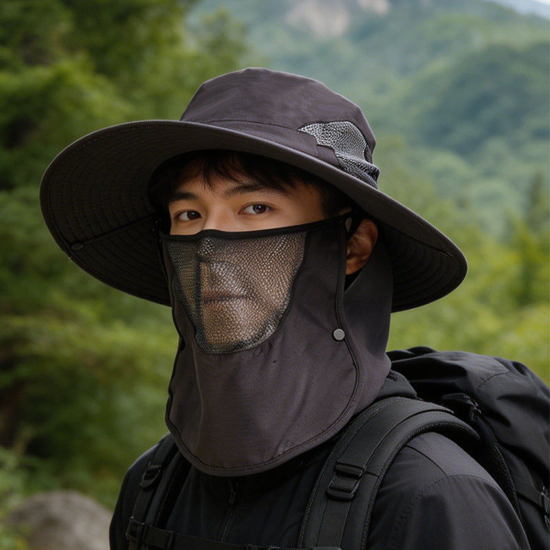Sun Protection Hat for Men, New Style Cycling Sun Hat, Outdoor Face-Covering Fisherman Hat, Summer Breathable Hat for Men, Cross-Border Wholesale