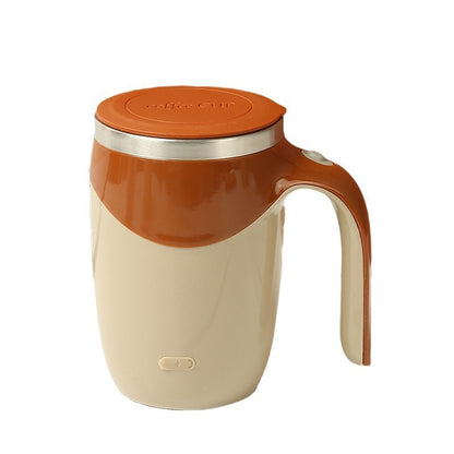 Automatic Mixing Cup Stainless Steel Rechargeable Lazy Coffee Cup Office Brewing Magnetic Rotating Battery Cup