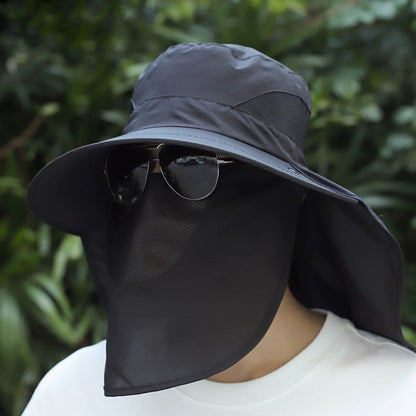 Sun Protection Hat for Men, New Style Cycling Sun Hat, Outdoor Face-Covering Fisherman Hat, Summer Breathable Hat for Men, Cross-Border Wholesale