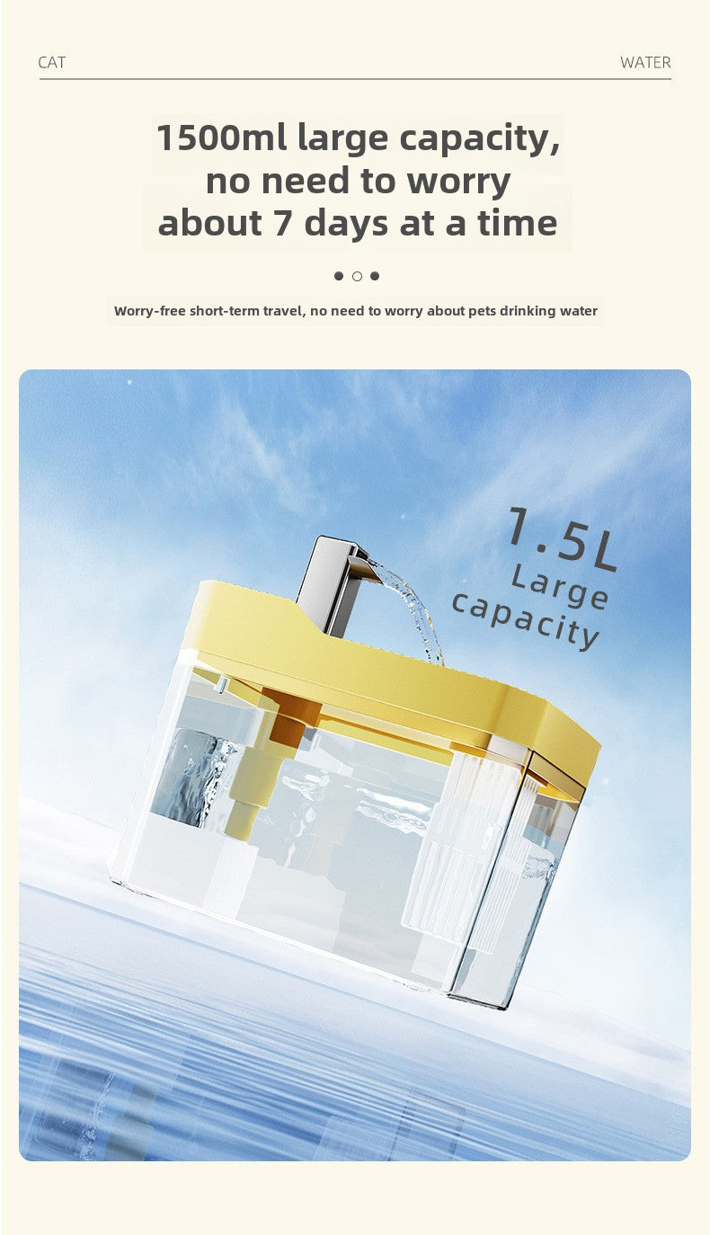 Pet Water Dispenser, Cat Flowing Water Dispenser, Silent Large-Capacity Dog Circulating Automatic Plastic Water Feeder Wholesale