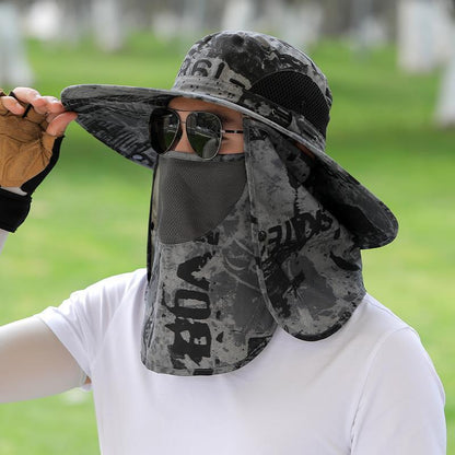 Sun Protection Hat for Men, New Style Cycling Sun Hat, Outdoor Face-Covering Fisherman Hat, Summer Breathable Hat for Men, Cross-Border Wholesale