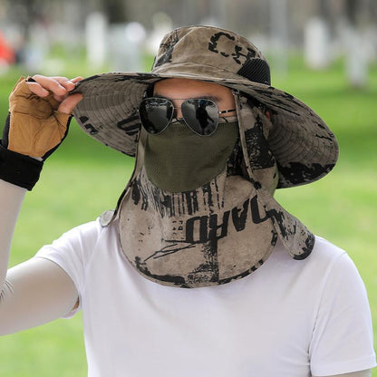 Sun Protection Hat for Men, New Style Cycling Sun Hat, Outdoor Face-Covering Fisherman Hat, Summer Breathable Hat for Men, Cross-Border Wholesale