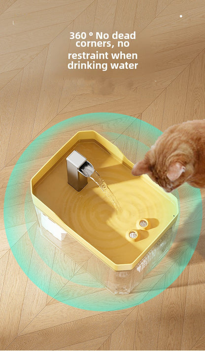 Pet Water Dispenser, Cat Flowing Water Dispenser, Silent Large-Capacity Dog Circulating Automatic Plastic Water Feeder Wholesale