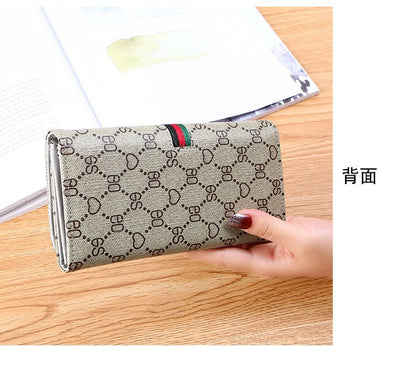 Long Wallet for Women 2024 New Fashion Simple Foldableing Multi-Functional Hand Wallet Card Holder Two-In-One Wallet