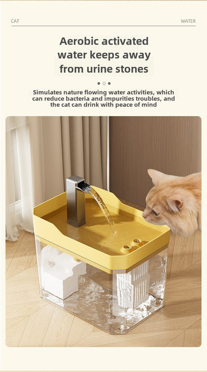 Pet Water Dispenser, Cat Flowing Water Dispenser, Silent Large-Capacity Dog Circulating Automatic Plastic Water Feeder Wholesale