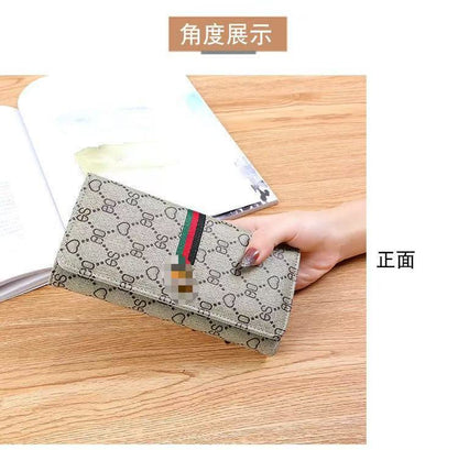 Long Wallet for Women 2024 New Fashion Simple Foldableing Multi-Functional Hand Wallet Card Holder Two-In-One Wallet