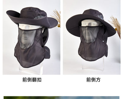 Sun Protection Hat for Men, New Style Cycling Sun Hat, Outdoor Face-Covering Fisherman Hat, Summer Breathable Hat for Men, Cross-Border Wholesale
