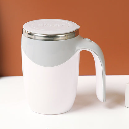 Automatic Mixing Cup Stainless Steel Rechargeable Lazy Coffee Cup Office Brewing Magnetic Rotating Battery Cup