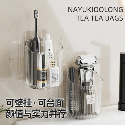 Toilet Shelf Wall-mounted Toilet Washstand Wall-mounted Toilet Cosmetics Hole-free Storage Box Toothbrush