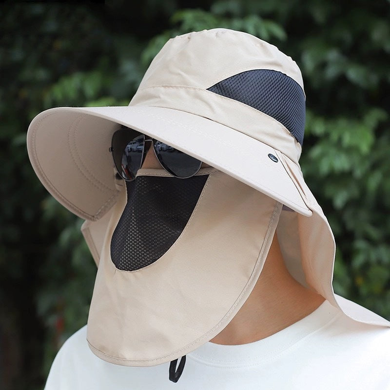 Sun Protection Hat for Men, New Style Cycling Sun Hat, Outdoor Face-Covering Fisherman Hat, Summer Breathable Hat for Men, Cross-Border Wholesale