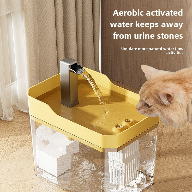 Pet Water Dispenser, Cat Flowing Water Dispenser, Silent Large-Capacity Dog Circulating Automatic Plastic Water Feeder Wholesale