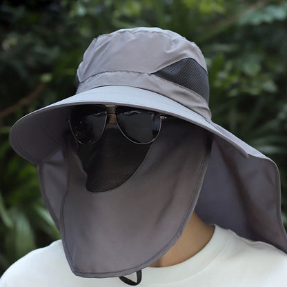 Sun Protection Hat for Men, New Style Cycling Sun Hat, Outdoor Face-Covering Fisherman Hat, Summer Breathable Hat for Men, Cross-Border Wholesale