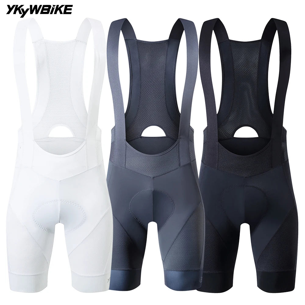 YKYWBIKE Cycling Bib Shorts Men Outdoor Road Bike Ride Sponge Padded Riding Bib Tights Bicycle Men's Cycling Clothing Mtb Short