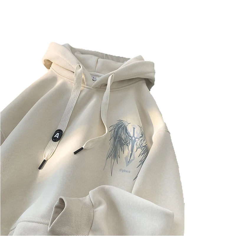 Wing Sword Men Women Pullover Hoodie Outdoor Sports Hip-hop American Street Casual Fashion Autumn Winter Adult Sweatshirt Top