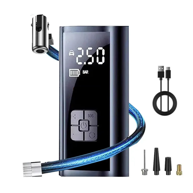 Car Wireless Air Pump Air Compressor Tire Ball Inflator Led Light Tire Inflator 150Psi Electric for Cars Motorcycles Bicycles