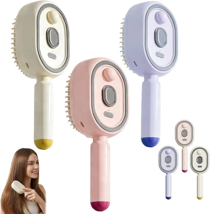 Electric Portable Spray Massage Comb Detangling Hair Brush With Moisturizing Spray And Scalp Massage Function For All Hair Types