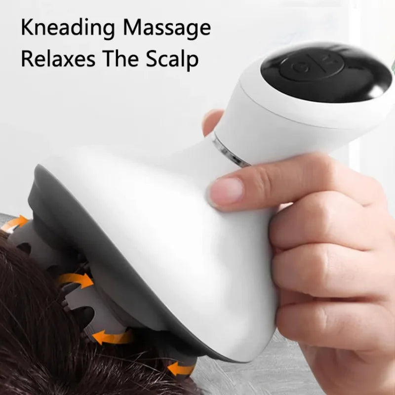 Electric Head Scratcher Scalp Massager with 84 Kneading Nodes Handheld Hair Growth Stimulation Device Gift for Mom Dad Women Men