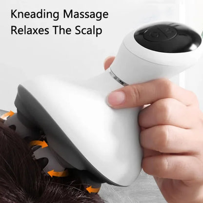 Electric Head Scratcher Scalp Massager with 84 Kneading Nodes Handheld Hair Growth Stimulation Device Gift for Mom Dad Women Men