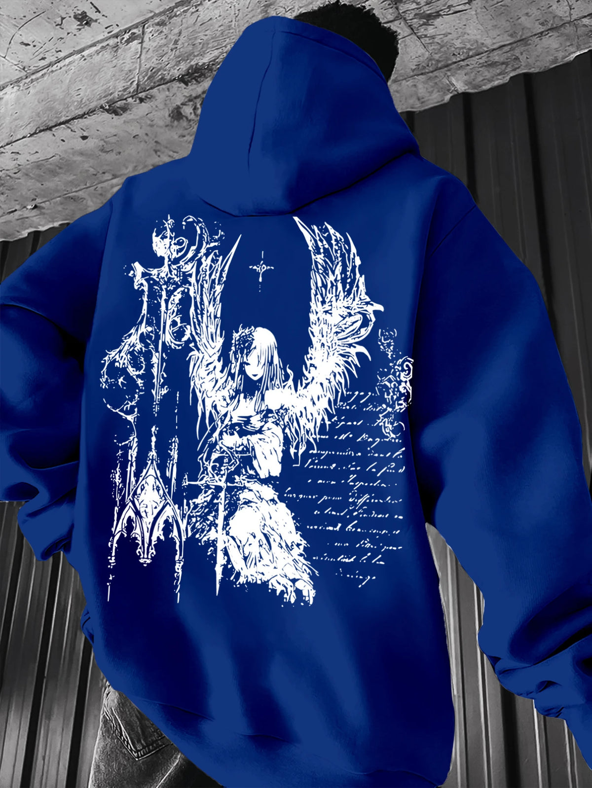 Men'S Dark Gothic Hoodie - Red Pullover Sweatshirt with Front & Back Graphic Prints, Regular Fit Hooded Sweatshirt for Everyday