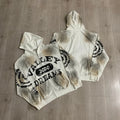 New VALLEY Unisex Graphic Washed Zip Up Hoodie Retro Portrait Collage Vintage Print Baggy Street Sweatshirt