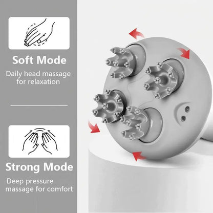 Electric Head Scratcher Scalp Massager with 84 Kneading Nodes Handheld Hair Growth Stimulation Device Gift for Mom Dad Women Men