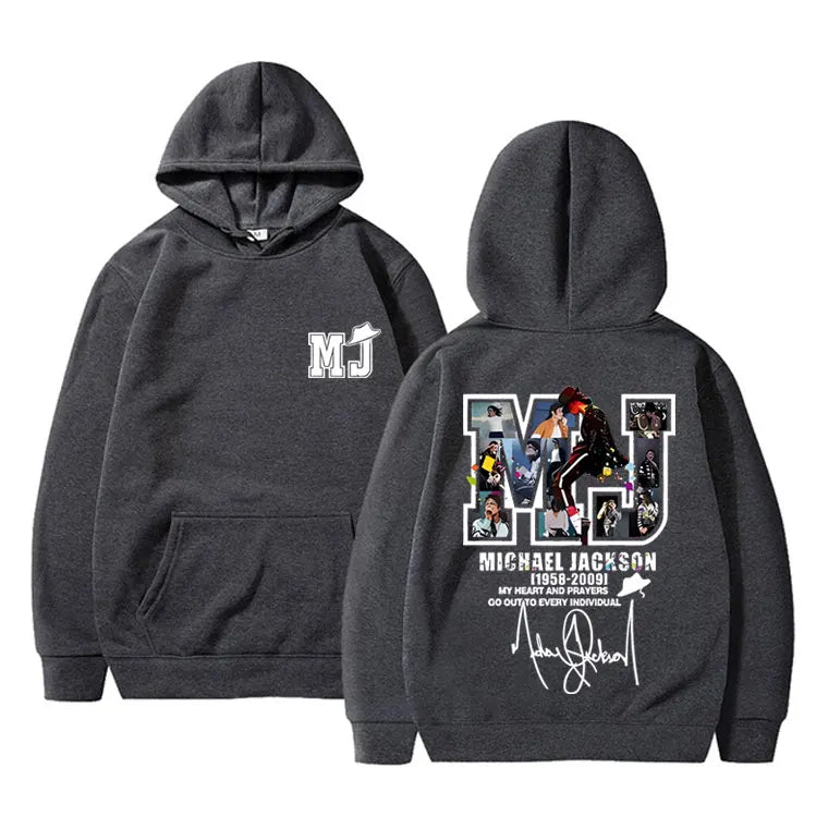Classic Vintage Michael Jackson Graphic Hoodie Men Women Hip Hop Punk Rock Oversized Sweatshirt Men's Casual Long Sleeve Hoodies