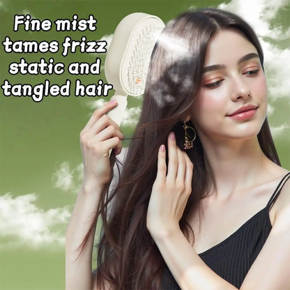 Electric Portable Spray Massage Comb Detangling Hair Brush With Moisturizing Spray And Scalp Massage Function For All Hair Types