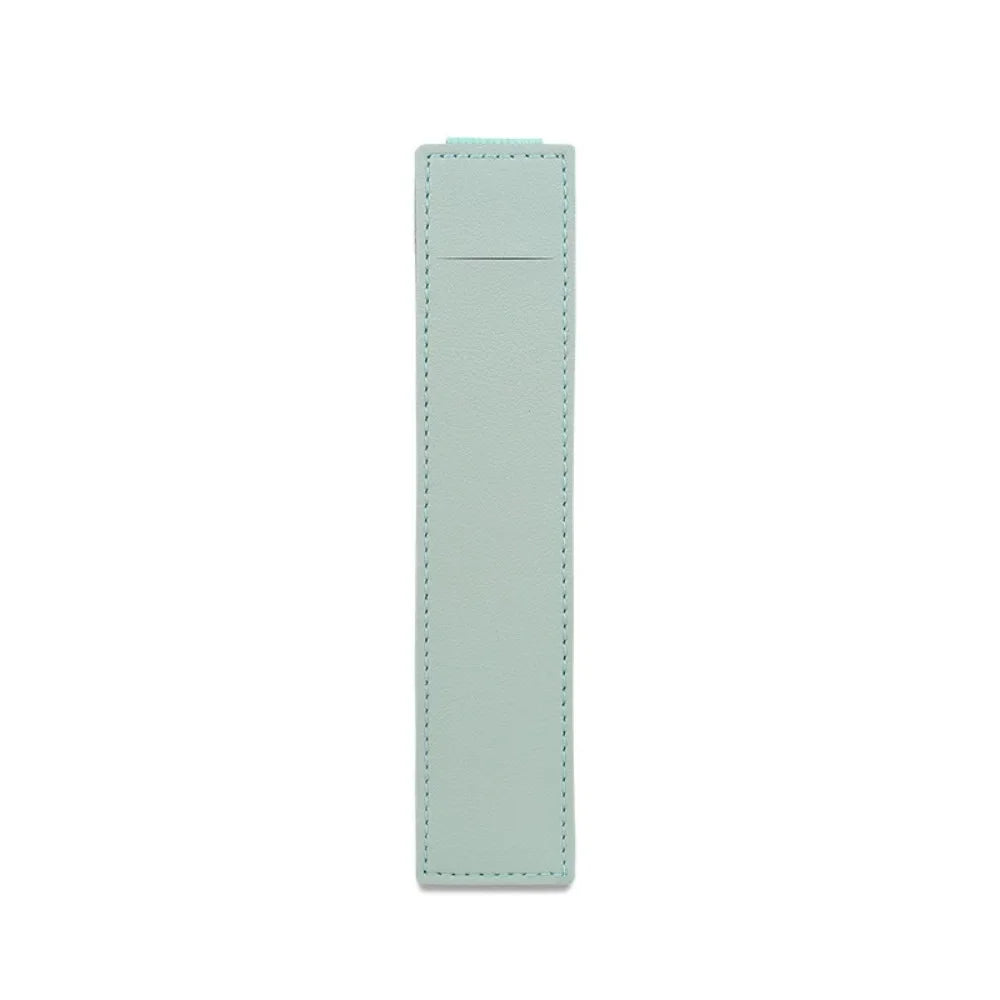 Pu Leather Pen Bag Elastic Buckle Book Notebook Fashion School Pen Case for Office Meeting Easy Carry Office Student Stationery