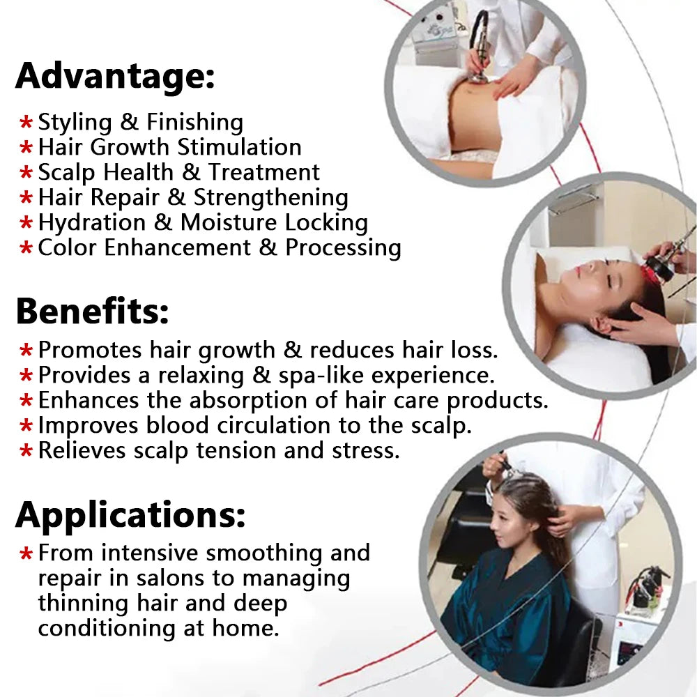 Massage 5 in 1 Electric Scalp Therapy Machine Bubble Hair Scalp Massage Hair Regeneration Device Beauty Salon/Spa