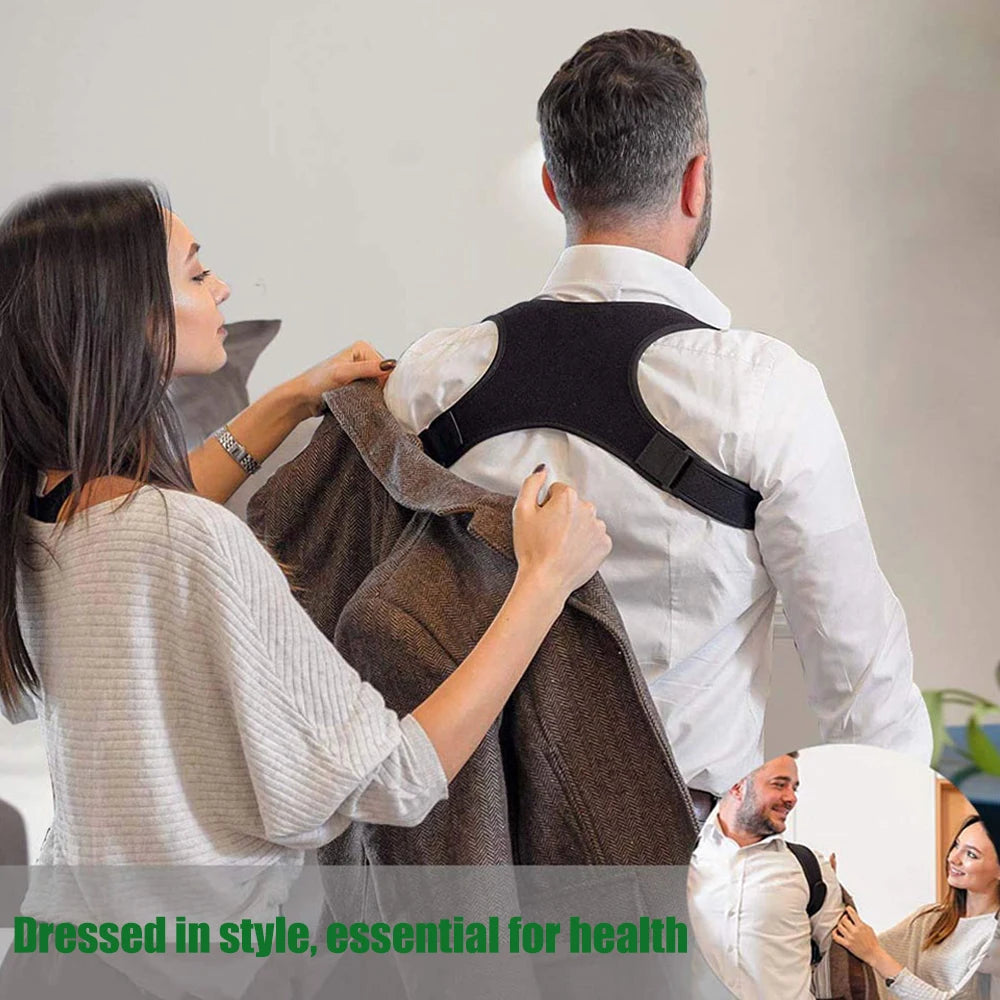 Adjustable Shoulder Back Brace Posture Corrector Women Men Compression Upper Back Brace Pain Relief Scoliosis Shoulder Belt