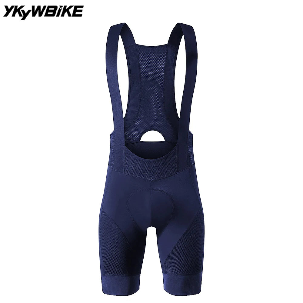 YKYWBIKE Cycling Bib Shorts Men Outdoor Road Bike Ride Sponge Padded Riding Bib Tights Bicycle Men's Cycling Clothing Mtb Short