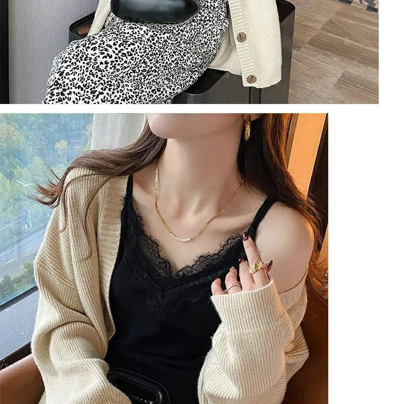 Lace Tank Top Women Cropped Cute Camis Sexy White Tank Tops Female Korean Sleeveless Black Vest Summer 2026 Coquette Y2k Clothes