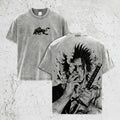 Vintage Washed Shirt, Black Clover Yami, Oversized T-Shirt Graphic Tee Shirt Oversized Heavy Cotton Shirt Streetwear Graphic