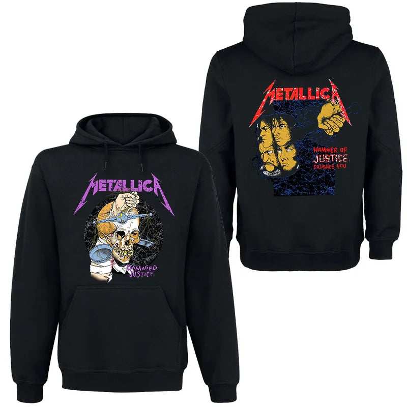 METALLICA Band Rock Dark Wind Hoodie Men's Street Hip Hop Top Comfortable Hooded Sweater Fall_Winter Personality Men's Clothing